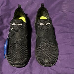Champion Black Mesh Slip-On Shoes